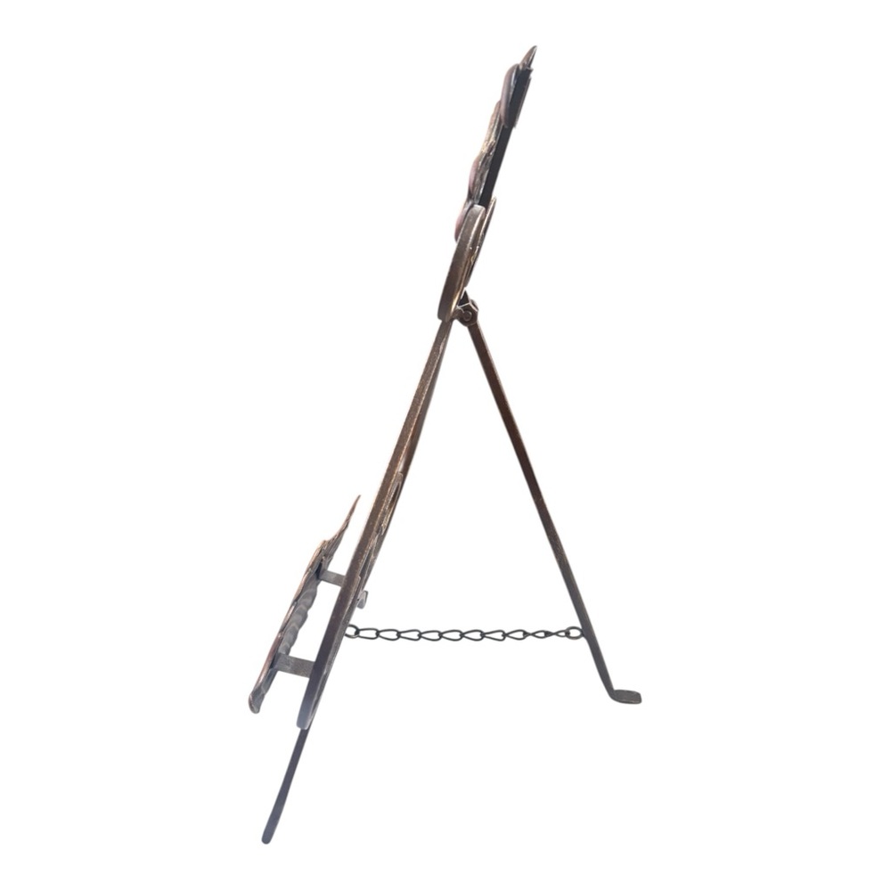 Metal Leaf Decor Stand or easel in Copper and Black - 15 inches-great condition! - Picture 3 of 5
